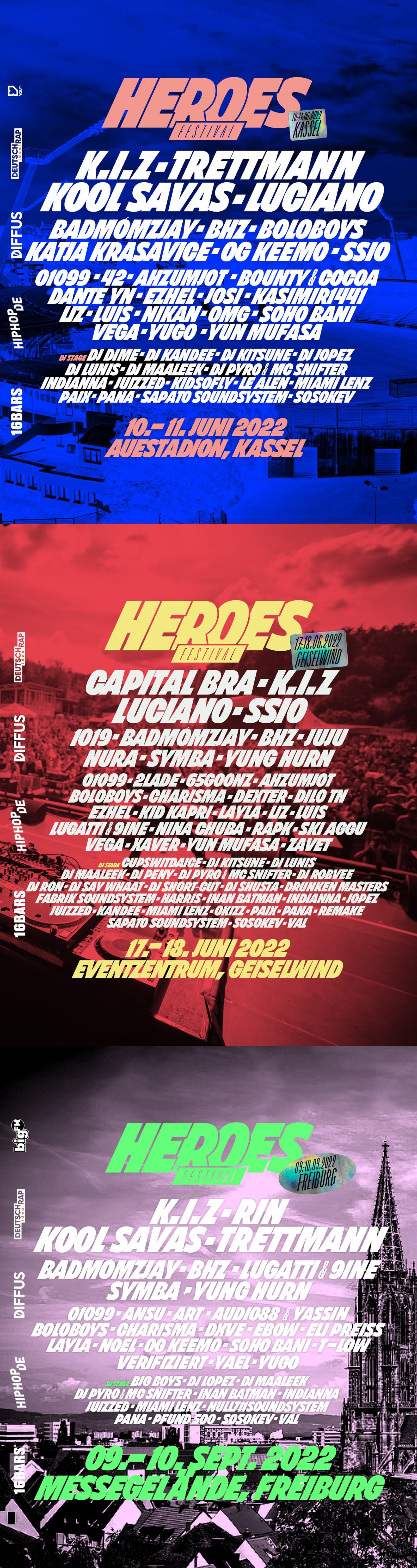 Heroes Festival: Alle Acts