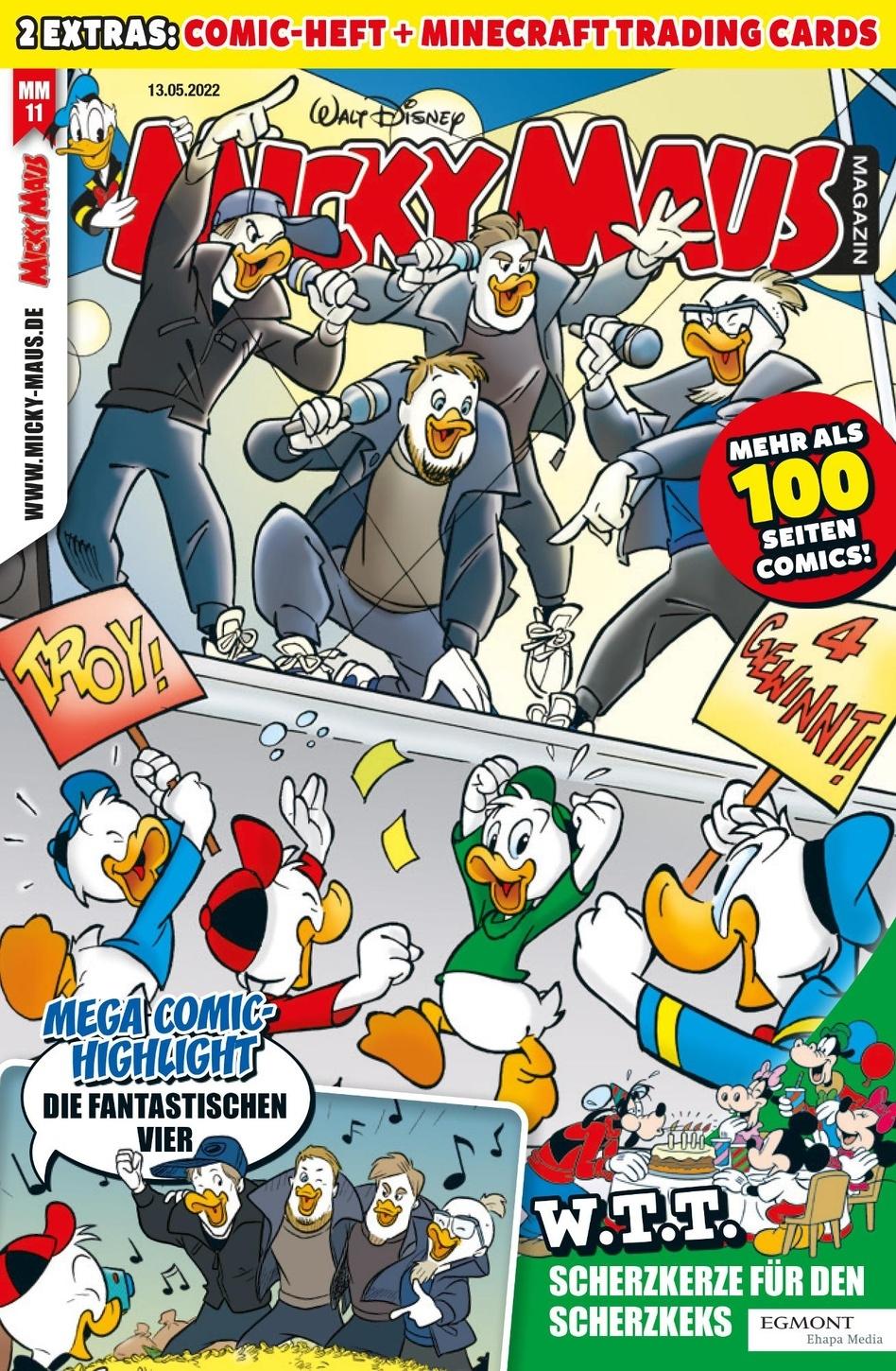 Cover zur neuen Micky Maus Magzin Ausgabe mit den Fanta 4