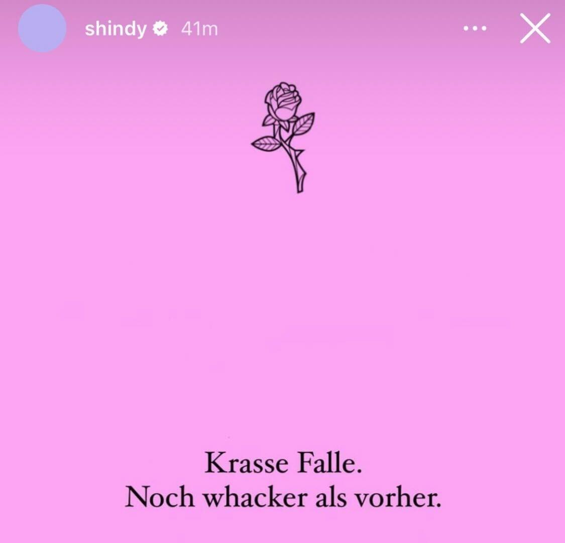 Shindy antwortet bei Instagram Farid Bang: "KRasse Falle. Noch whacker als vorher."