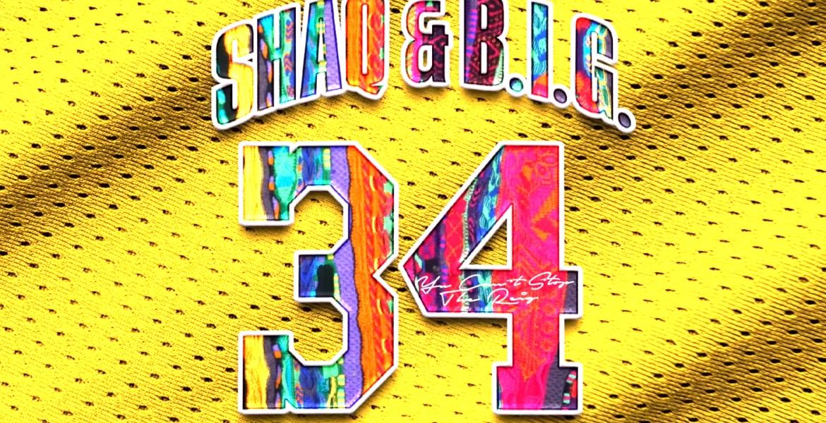 Trikot mit Nr. 34 und den Namen Shaq & B.I.G.